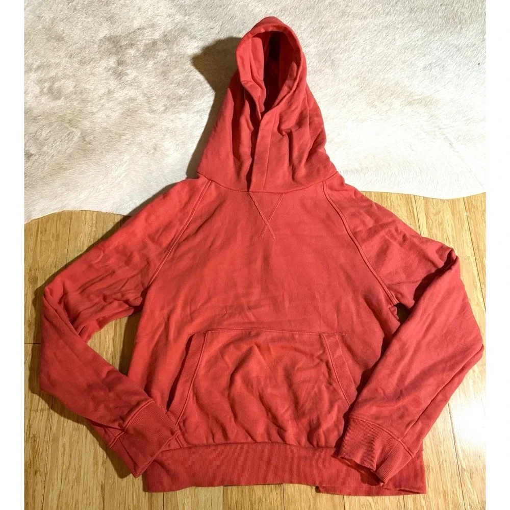 Athleta Moonrise Women's Size Medium Coral‎ French Terry Open Back Hoodie